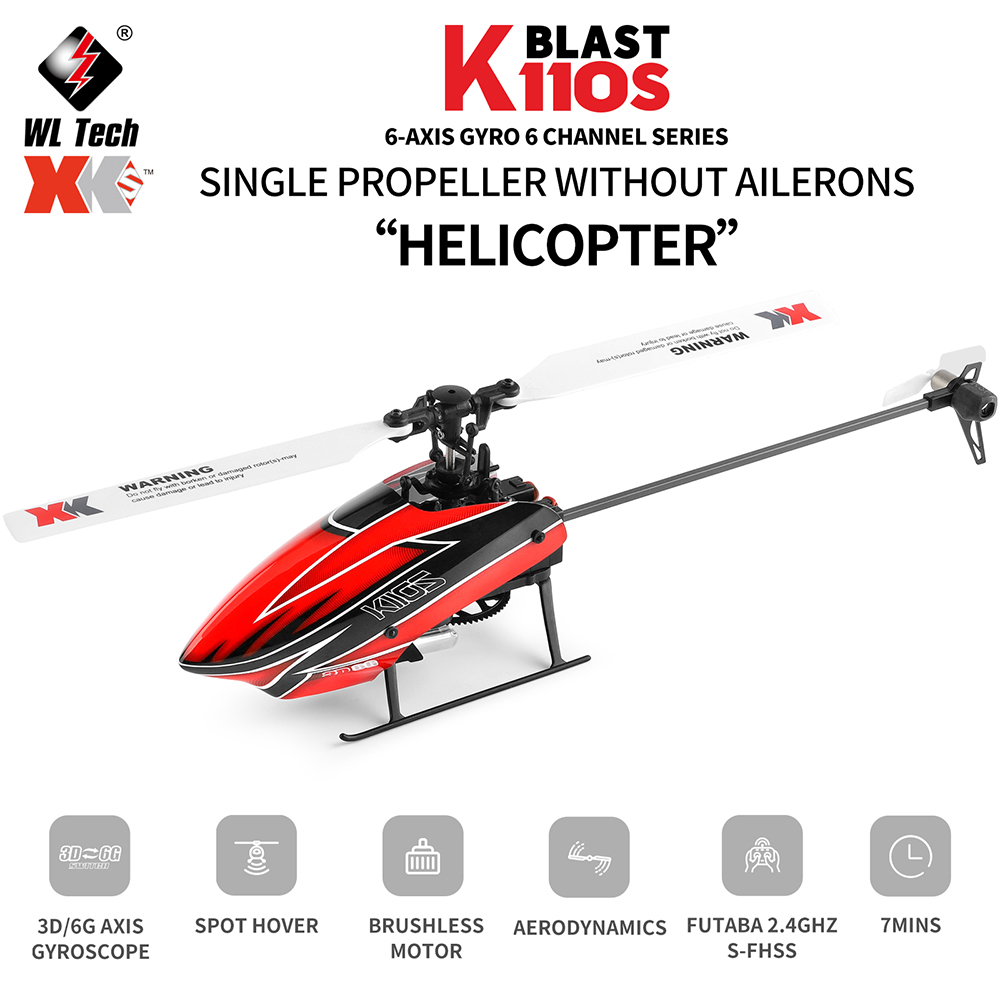 Wltoys XK K110S 6CH 3D 6G Syst - Rc Helicopter Nitro ulasan dan harga