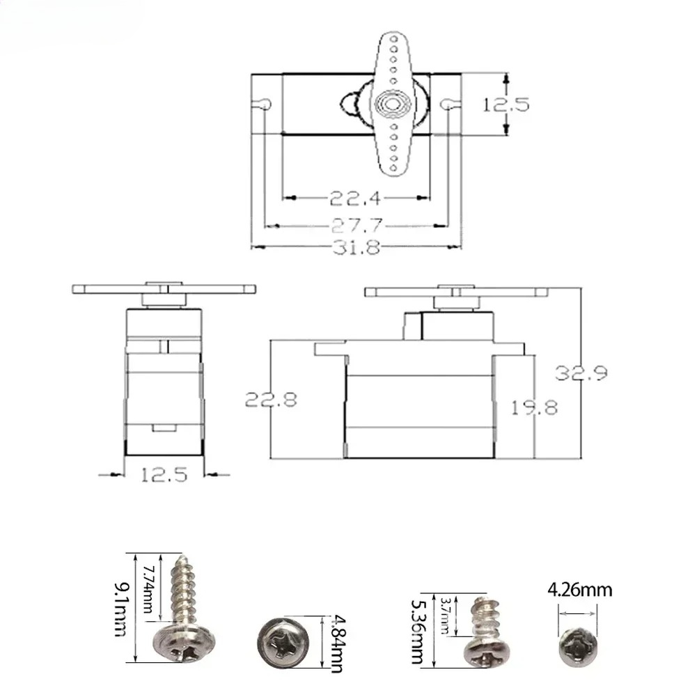 4PCS 9g SG92R Micro Servo Plas - Rc Helicopter Servo ulasan dan harga